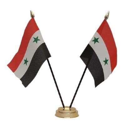Syria Double Table Flag