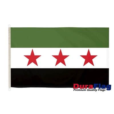 Syria Rebel Flag - 5ft x 3ft | Premium Quality DuraFlag D Clips