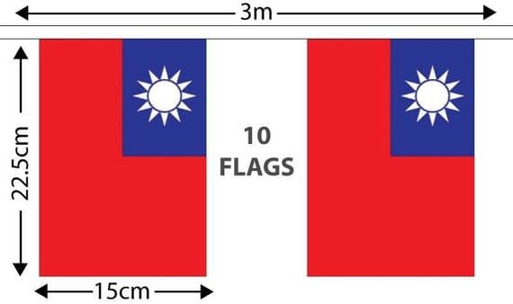 Taiwan Bunting Small | Buy Taiwan Small Bunting | NWFlags