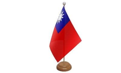 Taiwan Table Flag - Wood