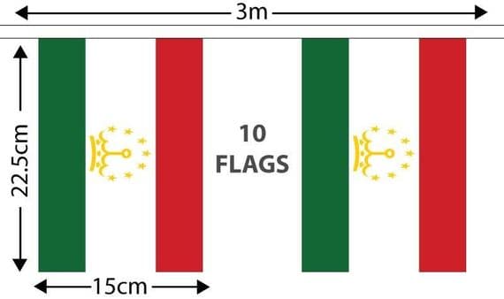 Tajikistan Bunting Small | Buy Tajikistan Small Bunting | NWFlags