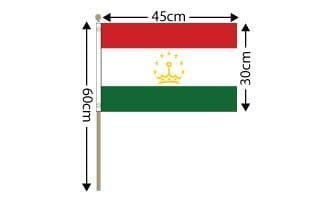 Tajikistan Large Hand Flag 18
