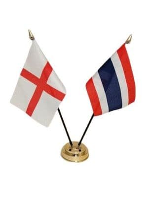 Thailand with England Friendship Table Flag