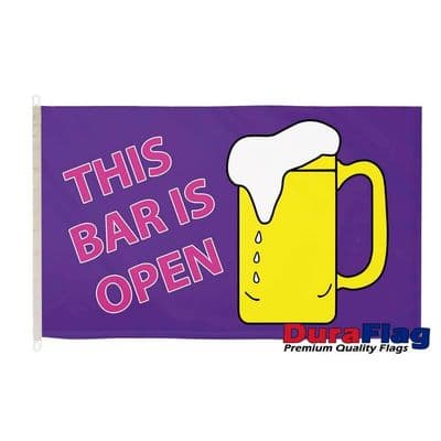 This Bar Is Open Flag - 5ft x 3ft | Premium Quality DuraFlag D Clips