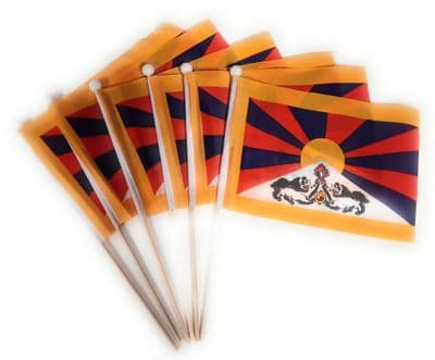 Tibet Hand Flag - 6 Pack