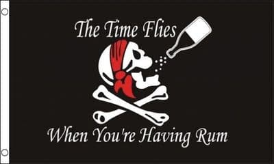 Time Flies When You're Having Rum VALUE 3ft x 2ft Flag