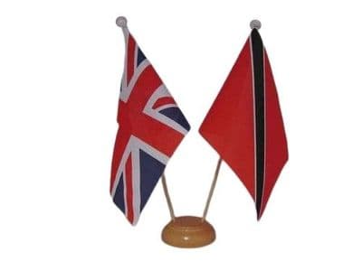 Trinidad and Tobago Friendship Wooden Table Flag
