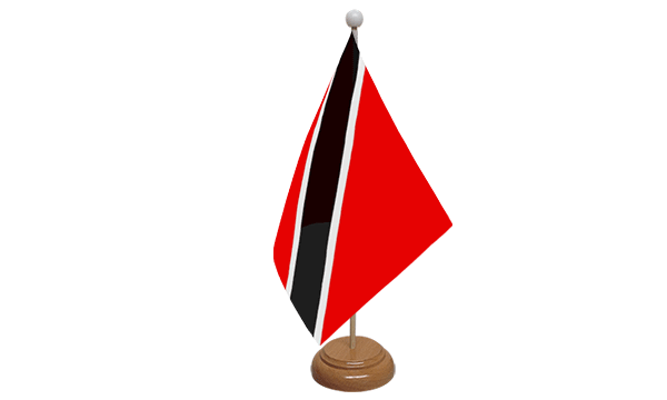 Trinidad & Tobago Table Flag - Wood