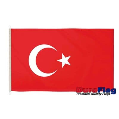Turkey Flag - 5ft x 3ft | Premium Quality DuraFlag D Clips