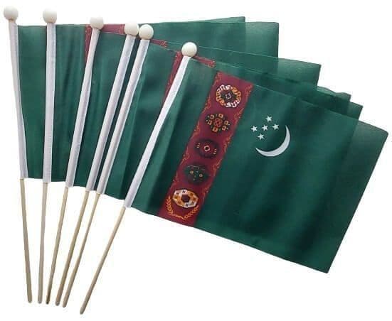 Turkmenistan Pack of Hand Flags | Buy Turkmenistan Pack of Hand Flags