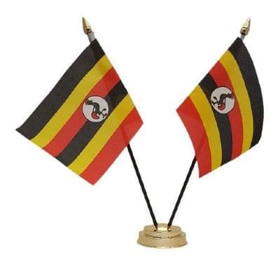 Uganda Double Table Flag