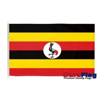 Uganda Flag - 5ft x 3ft | Premium Quality DuraFlag D Clips