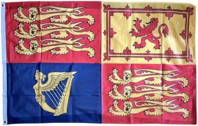 UK Royal Standard 5ft x 3ft Knitted Heavy Polyester Flag