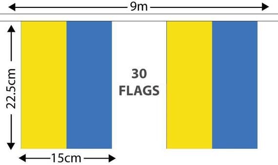 Ukraine Bunting | Buy Ukraine Bunting | North West Flags