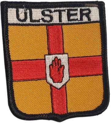 Ulster Red Hand Shield Embroidered Sew on patch