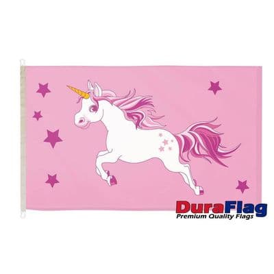 Unicorn Pink Flag - 5ft x 3ft | Premium Quality DuraFlag D Clips