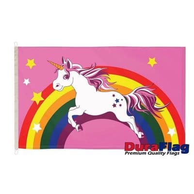 Unicorn Rainbow Flag - 5ft x 3ft | Premium Quality DuraFlag D Clips