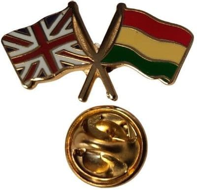 Union Jack & Bolivia Pin Badge