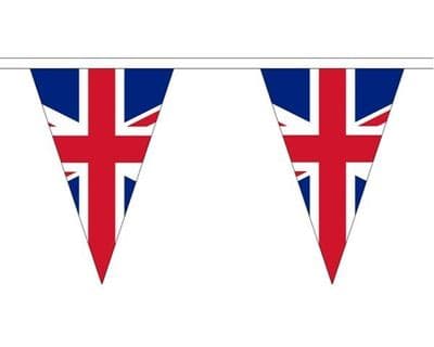 Union Jack Bunting Triangle 5m - 12 Flags