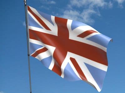 Union Jack Claret and Sky Blue Flag - 5ft x 3ft | Standard Polyester