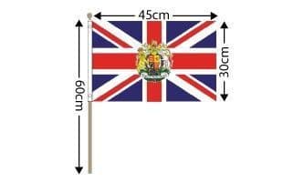 Union Jack (Crest) Large Hand Flag (18