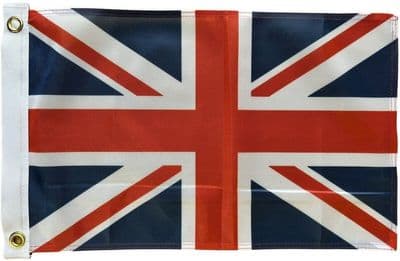 Union Jack Flag 1.5ft x 1ft - Knitted Heavy Polyester Small Flag with 2 Eyelets