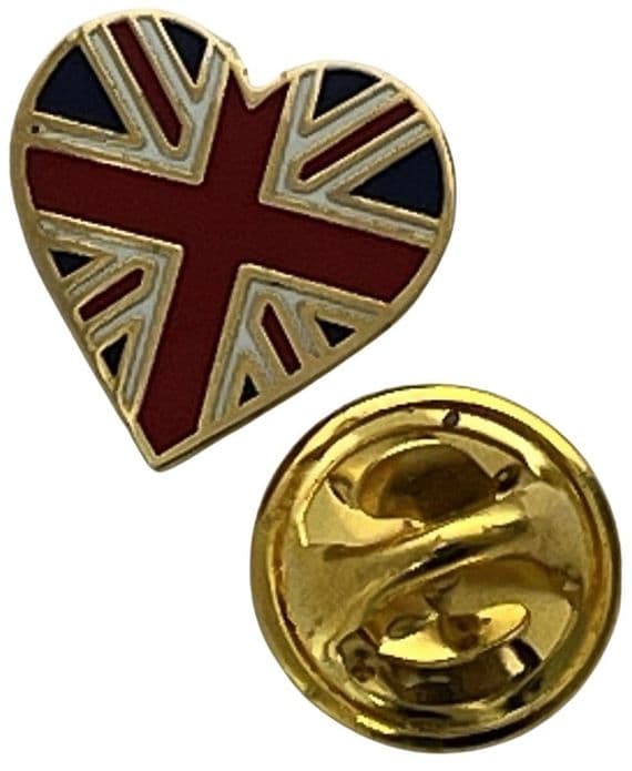 Union Jack Heart Pin Badge | Buy Union Jack Heart Pin Badge | NWFlags