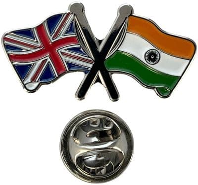 Union Jack & India Pin Badge