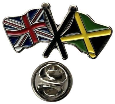 Union Jack & Jamaica Pin Badge