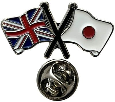 Union Jack & Japan Pin Badge
