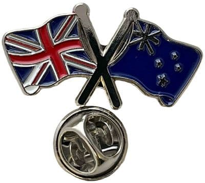 Union Jack & New Zealand Pin Badge