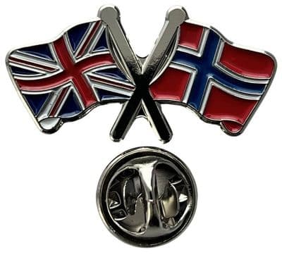 Union Jack & Norway Pin Badge