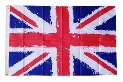 Union Jack Paint Splash Flag - 5ft x 3ft | Standard Polyester