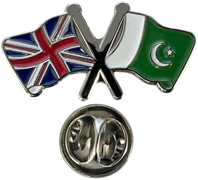 Union Jack & Pakistan Pin Badge