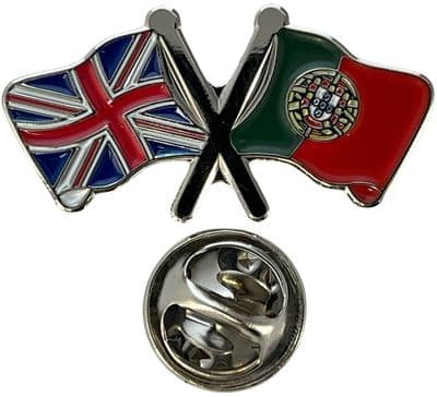 Union Jack & Portugal Pin Badge