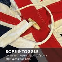 Union Jack Sewn Flag with Rope & Toggle - 1.5ft x 1ft | NWFlags