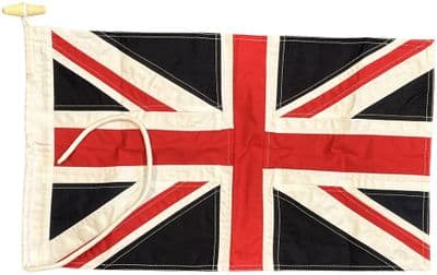 Union Jack Sewn Flag with Rope & Toggle - 18