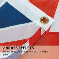Union Jack Sewn Nylon Flag with Eyelets - 15ft x 1ft | NWFlags