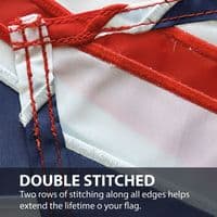 Union Jack Sewn Nylon Flag with Eyelets - 15ft x 1ft | NWFlags