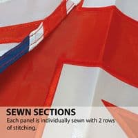 Union Jack Sewn Nylon Flag with Eyelets - 15ft x 1ft | NWFlags