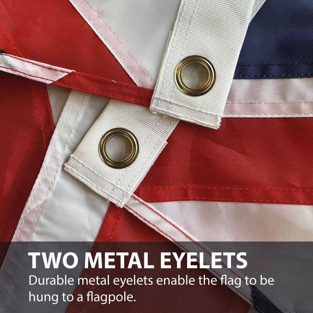 Union Jack Sewn Nylon Flag with Eyelets 3ft x 2ft NWFlags