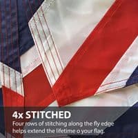 Union Jack Sewn Nylon Flag with Eyelets - 3ft x 2ft | NWFlags