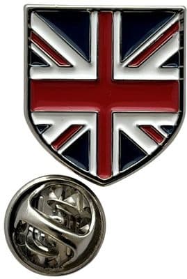 Union Jack Shield Pin Badge