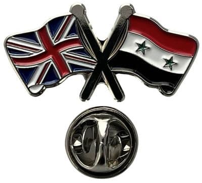 Union Jack & Syria Pin Badge