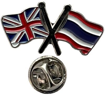 Union Jack & Thailand Pin Badge