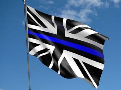 Union Jack Thin Blue Line 5ft x 3ft Flag