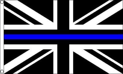 Union Jack Thin Blue Line Flag - 5ft x 3ft | Standard Polyester