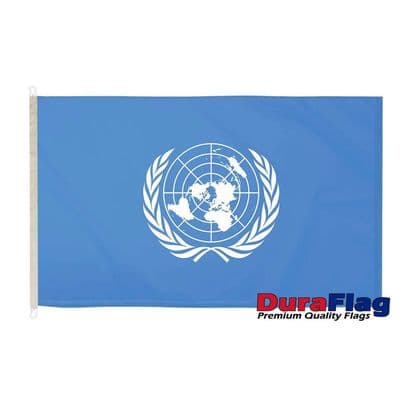 United Nations Flag - 5ft x 3ft | Premium Quality DuraFlag D Clips