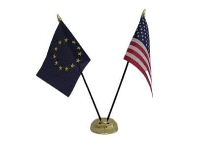 USA & Europe Friendship Table Flag