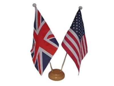 USA Friendship Table Flag - Wood